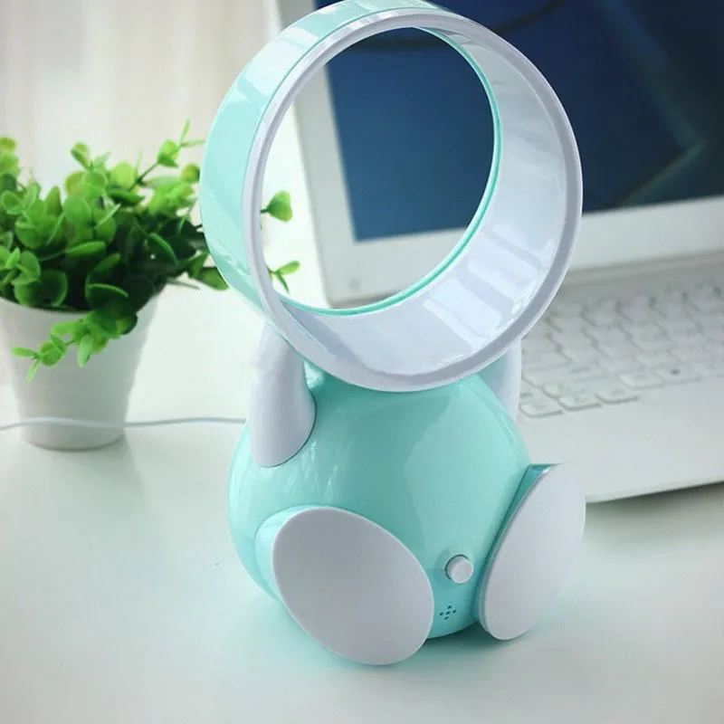 

Fans Desktop Usb Recharge Mini Fans Cartoon Air Conditioning Portable Electric Fan Office Family Desk Fan Student Leafless