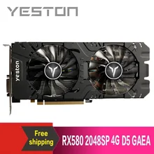 Yeston Radeon RX580 2048 SP-4G GDDR5 PCI Express x16 3,0 видеоигровая видеокарта внешняя видеокарта для рабочего стола