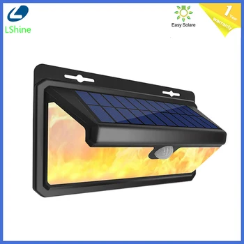 

Intelligent switch solar body sensor wall lamp 158 LED solar wall lamp with three sides luminous solar flame wall lamp solar led