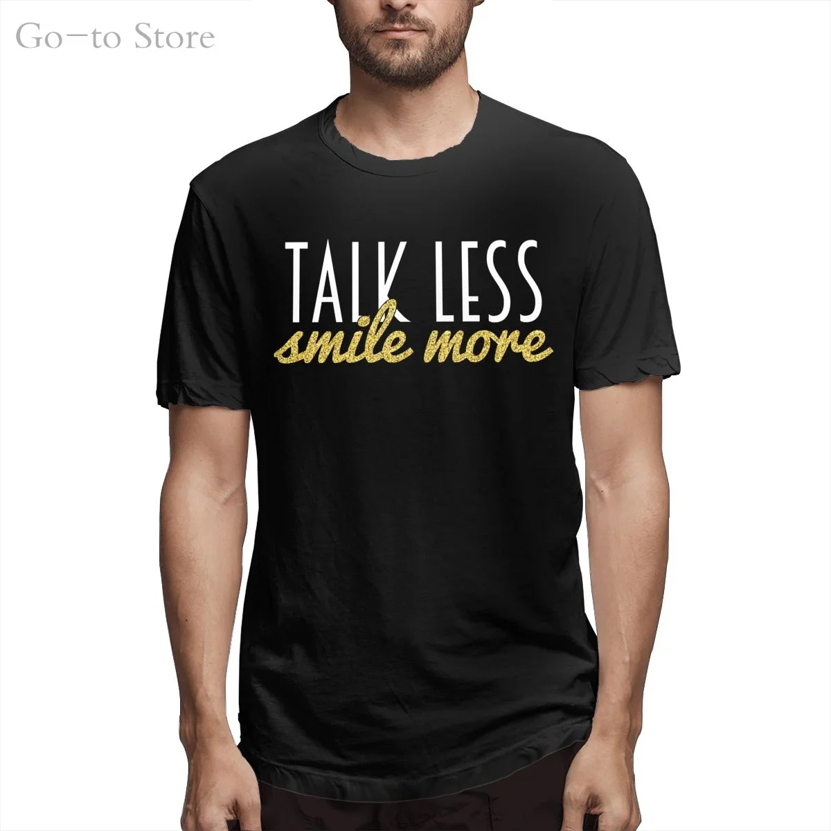 Talk Less Smile More Cool And Funny Повседневная модная хлопковая футболка с коротким рукавом