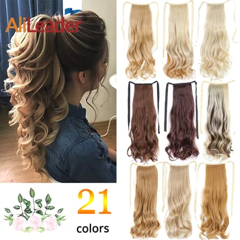 

Alileader Drawstring Ponytail Hair Extension Synthetic 18 Inches Straight Drawstring Ponytail Soft Hair Extension For Women