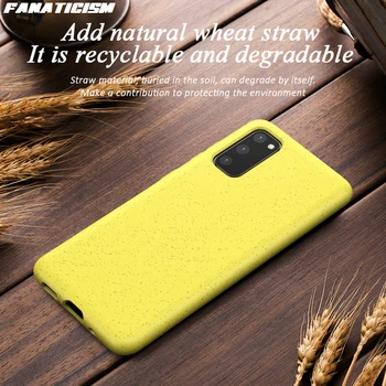 Günstig 300pcs Umweltfreundliche Silikon Abdeckung Für Samsung Galaxy A40 Telefon Fällen A10 M10 A10E A20E A50s Anti-herbst Weichen TPU Weizen Stroh Fall