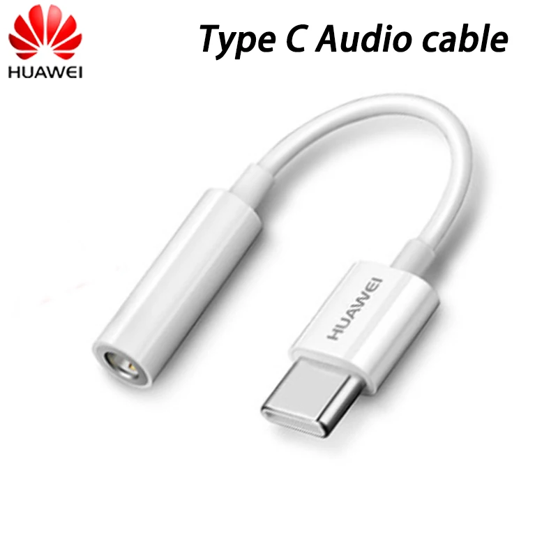 Оригинальный адаптер для наушников Huawei с разъемом USB Type C на 3 5 мм аудиокабель Aux