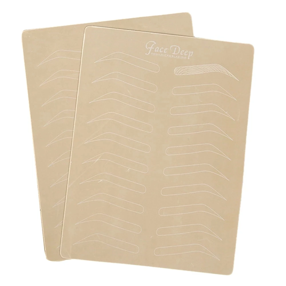 

Микроблейдинг бровей тренировочная кожа для бровей Перманентный макияж для бровей тренировочная кожа татуаж не требуется чернил белая линия