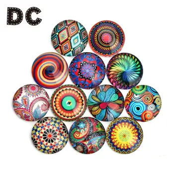 

20pcs/lot Handmate Mixed Ethnic Boho 3D Domes Cabochon 10/12/14/18/20/25mm Grass Cabochon For DIY Rings Necklaces Jewelry Making