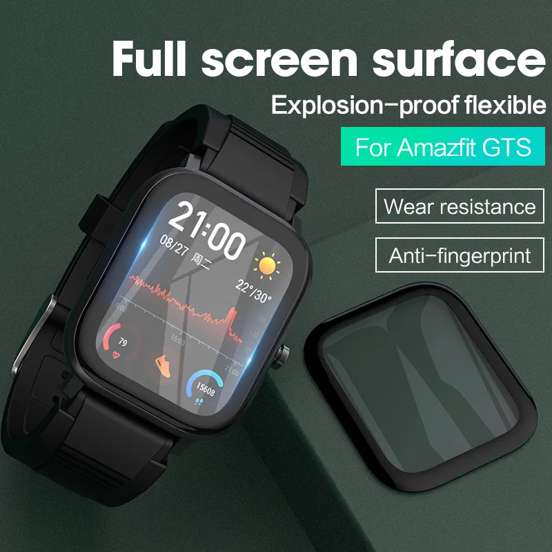 

Screen Protector for Huami Amazfit GTS protective film protector full cover 3D curved Composite flexible smart watch accessories