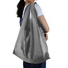 Высококачественная эко сумка для покупок, сумка-тоут, складная многоразовая одноцветная сумка для покупок, рециркулированная сумка на плечо для сумок