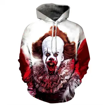 

Jessingshow Women Male Gothic Style Clown 3D Printed Hoodie Lovers Hooded Sweatshirts Hoodies Men Girl Harajuku Hoody Women Tops