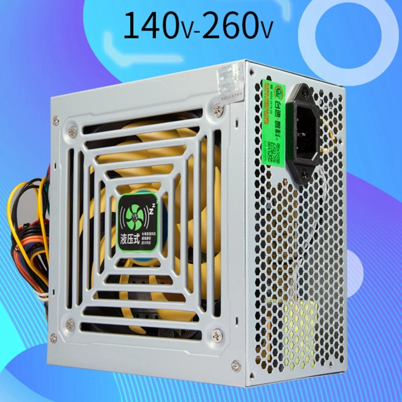 Макс. 450 Вт блок питания для компьютера Pc Cpu 12V 20+ 4 pin 120 мм бесшумный вентилятор Pcie с переключателем питания Sata для компьютера Intel Amd Us Plug