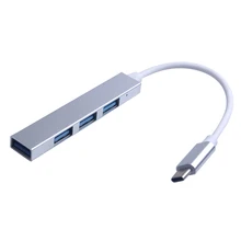 Эспандер с Type-C на 4 usb-хаб, Мини Ультратонкий порт с 4 портами Usb 2,0, концентратор, конвертер OTG, адаптер для Mac-Book, ноутбука, планшета Эспандер с Type-C на 4 usb-хаб, Мини Ультратонкий порт с 4 портами Usb 2,0, концентратор, конвертер OTG, адаптер для Mac-Book, ноутбука, планшета
