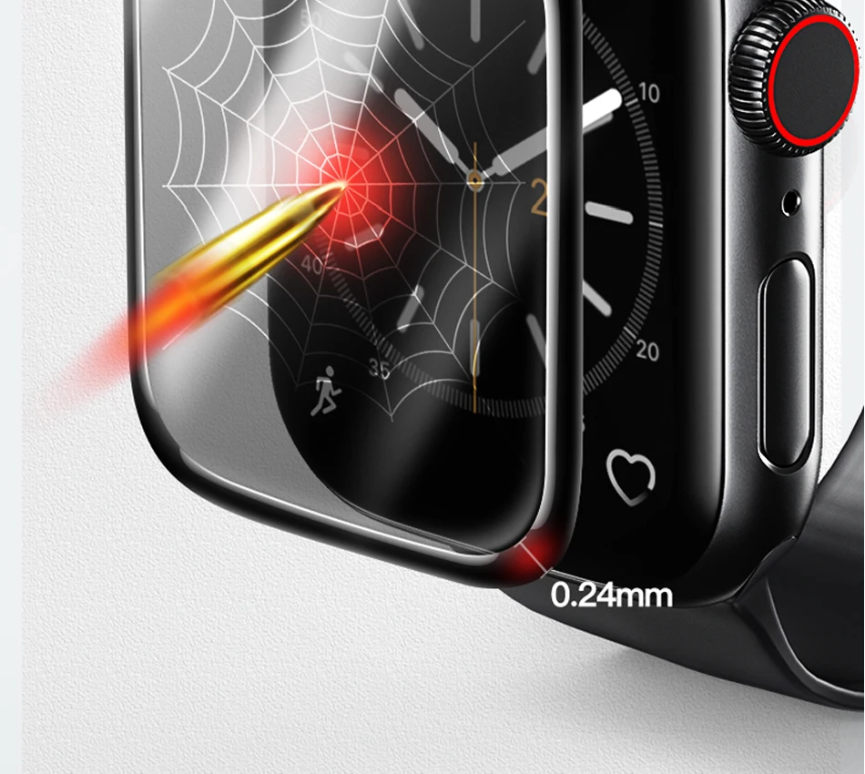 20D изогнутое полное покрытие закаленное стекло для Apple Watch 1 2 3 4 Защита экрана для Iwatch 38 40 42 44 мм Защитная стеклянная пленка
