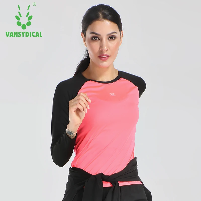 Vansydical Женские топы для бега быстросохнущие футболки фитнеса и женские