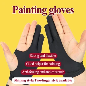 Противообрастающие перчатки в форме двух пальцев для любой графики/стола/рисования свободного размера как для левых, так и для правых перчаток для рисования