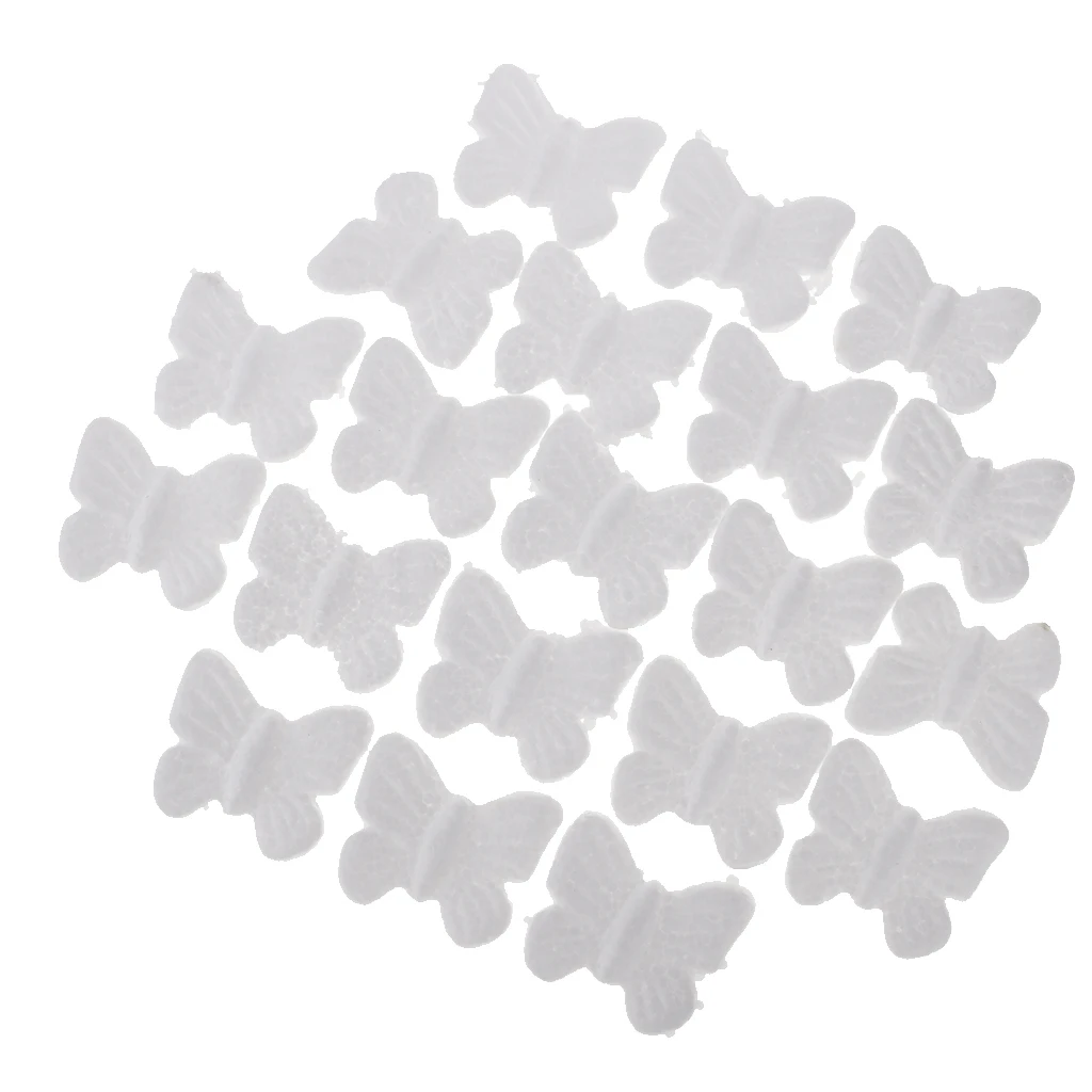 20 Pieces Butterfly Shaped Modelling Polystyrene Styrofoam Ornaments DIY Crafts