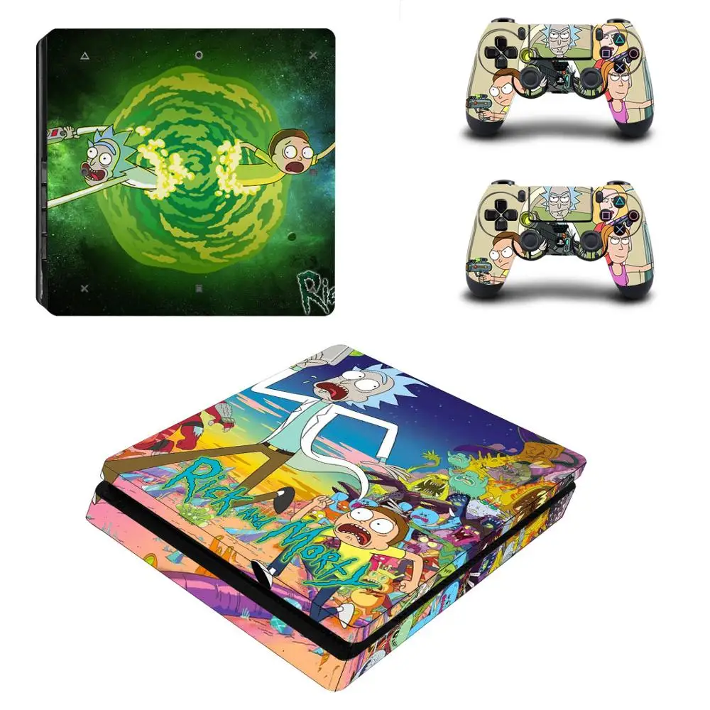 Rick and Morty полное покрытие лицевые панели PS4 тонкая кожа Виниловая наклейка, стикер для консоли Playstation 4 и контроллеров PS4 тонкая наклейка