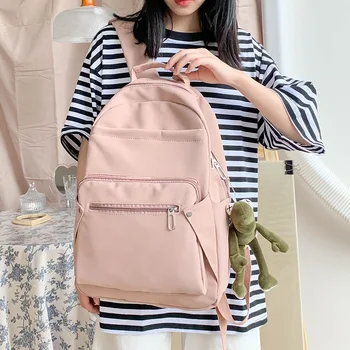 

New Style School Bag Women Korean-Style Harajuku Ulzzang High College Student Simple Versatile Campus Backpack F