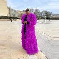 Fashion Long Tulle Coat Long Sleeves Custom Made Plus Size Extra Puffy Reffules Purples Tulle Photo Shoot Over Outfits 1
