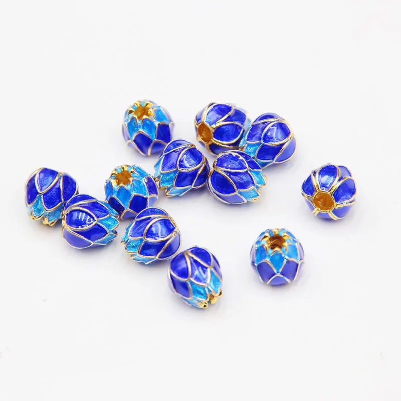 От производителя, стиль, Cloisonne lotus zhu Bluing Lotus, бисерные браслеты, ожерелье, бусины, аксессуары