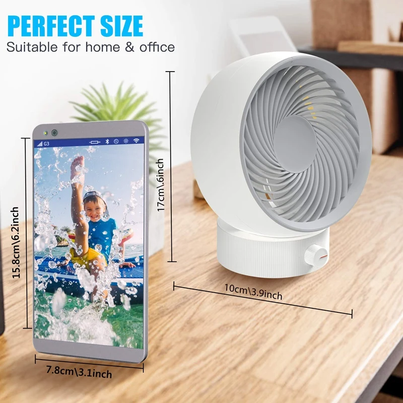 

USB Desk Fan Mini USB Fan Desktop Fan Table Fan Turbo Fan 180 Kinds Of Wind Speed Experience, USB Desktop Fan Can Adjust UP and