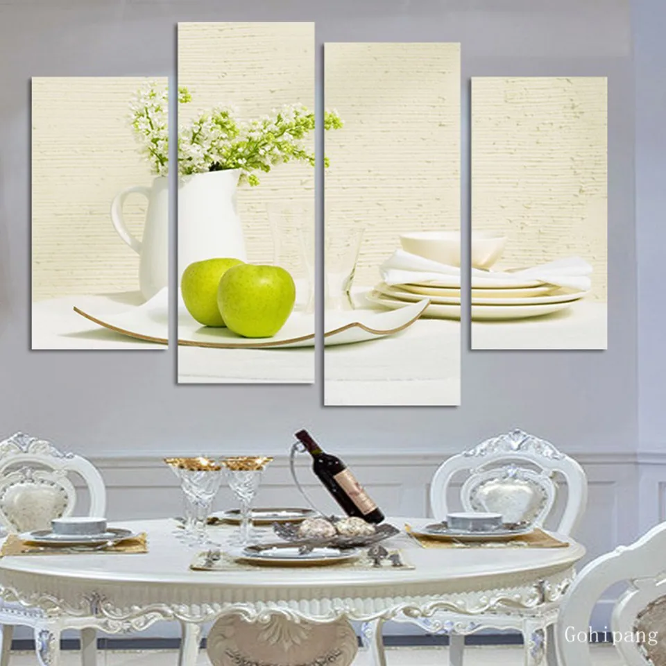 Modular-Canvas-Kitchen-Home-Decor-Paintings-4-Panel-Apple-Vase-Tableware-Posters-Restaurant-Wall-Art-HD (1)