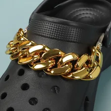 

1 Pcs New Designer Chain Shoe Charms Croc Accessories Metal Charm Decoration For Croc Clog Shoes Pendant Buckle For Girl Gift