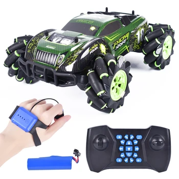 

1:16 RC Car Four-wheel Drive Gesture Sensing Dual RC Light Music Dancing Rotating Off-road Climbing Car