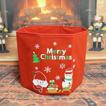 

Christmas Decorations for Home Christmas Tree Skirt Box Folding Base Box Christmas Tree Foot Cove Non-woven Storage Box Home
