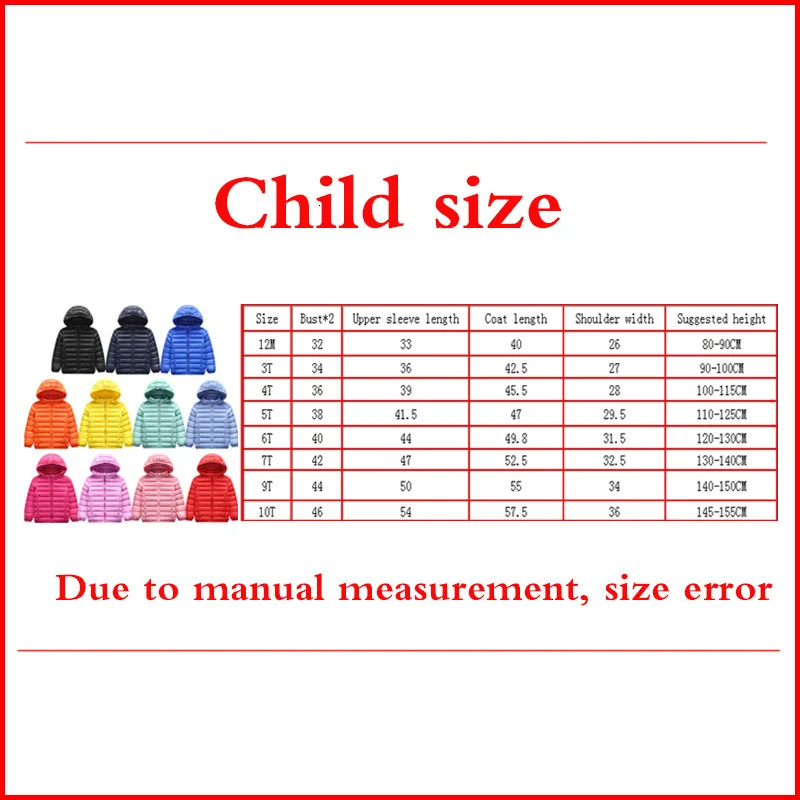 1-12 Year Baby Girls Boys Parka Light Kids Jacket Hood Duck Down Coat Winter Children Jacket Spring Fall Toddler Outerwear