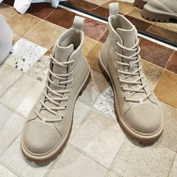 

Martin Boots Women's 2020 Autumn and Winter Desert Short Boots Flat Lace-up