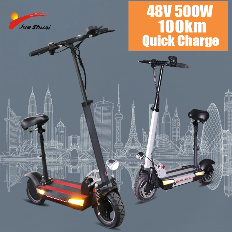 Электрический скутер 48V500W складной 10-дюймовый скейтборд определение факторов