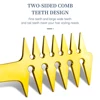 Men Oil Head Comb Hairdresser Haircut Wide Tooth Fork Comb Two-side Tooth Design Detangling Comb Salon Barber Hairdressing Tools 5