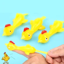 Catapulte, lancement de la turquie, fronde amusante et délicate, poussin d'entraînement, poulet, doigt volant élastique, oiseaux, jouets collants, décompression, nouveau