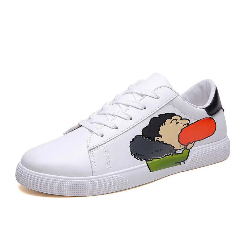 

Men's High-top Casual sneakers Four seasons Flats Shoes Han Edition Vogue Student Board Breathable Lightweight Zapatillas Hombre