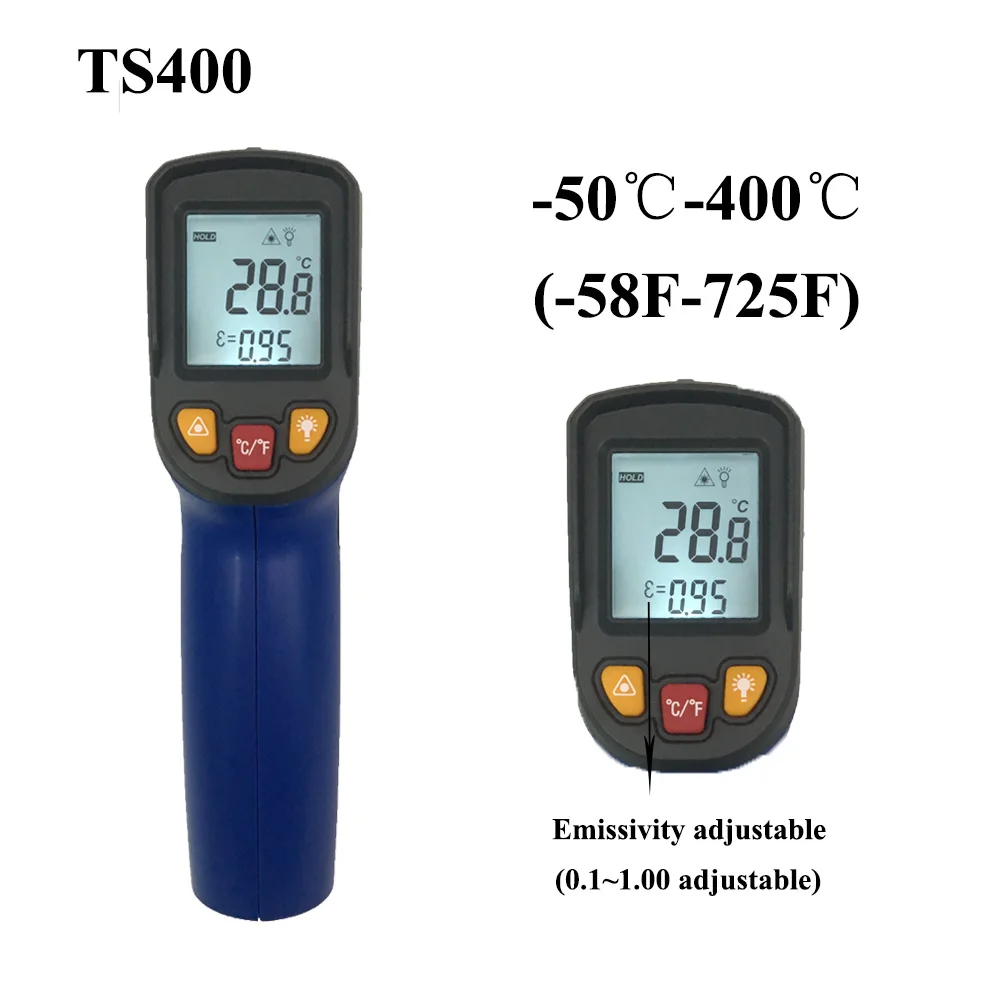 Цифровой лазерный инфракрасный термометр Бесконтактный лазерный термометра-50-600c/400C lcd пирометр C/F термометр