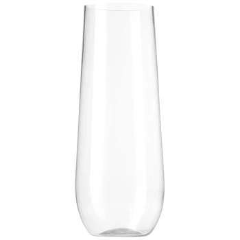 

36 Champagne Glasses Disposable 9 Ounce Transparent Toast Glasses Shatterproof and Recyclable