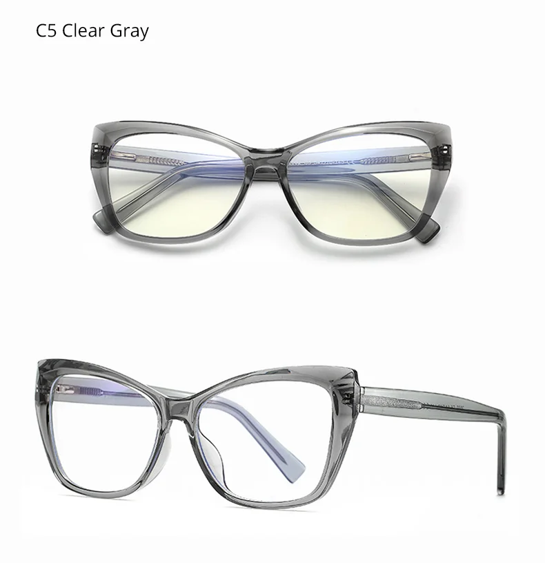 Два оклока прозрачный компьютерный синий светильник очки с весенним женским сортом без диоптрий качество TR90 кошачий глаз оправа для женщин Glasse
