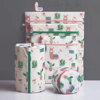 1 PC Cartoon Printing Pattern Household Laundry Net Bag Large Foldable Zippered Mesh Wash Bags Machine Wash Protection Net Bag 1