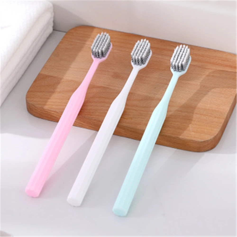 3 шт. бамбуковая Угольная щетка с мягкой щетиной портативная зубная для