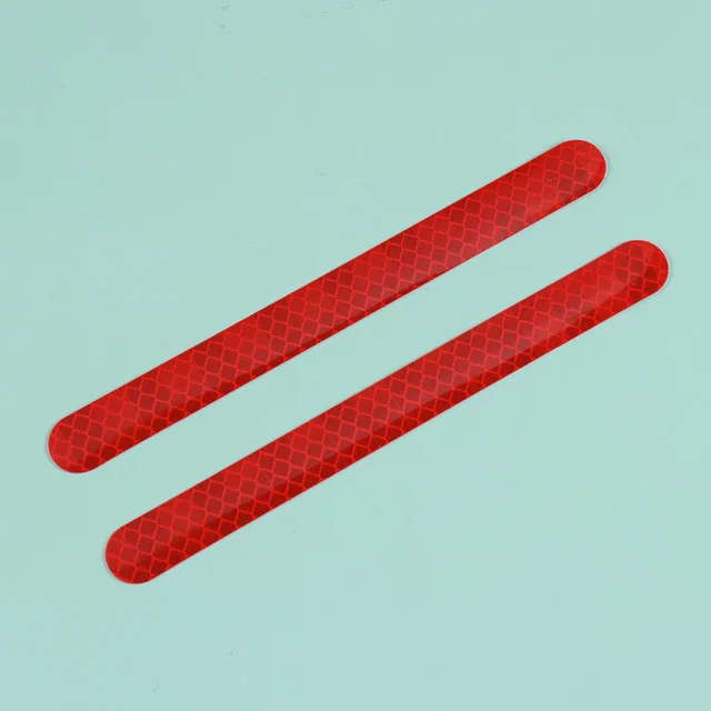 2PCS Car Stickers Rearview Mirror Reflective Strip Anti-collision Warning Stickers Exterior Reflex Tape Reflective Strip Red