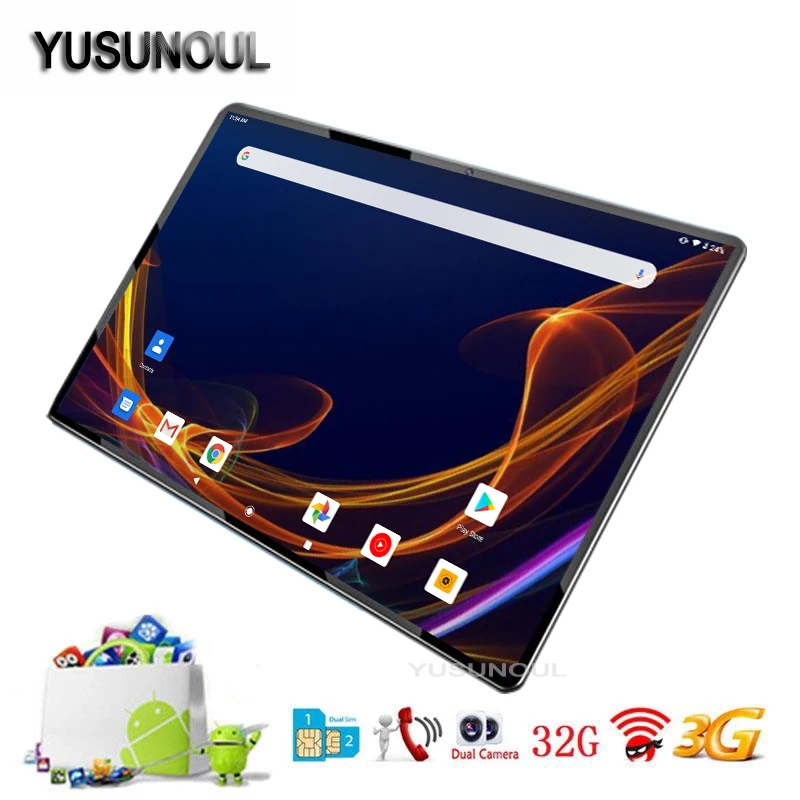 US $91.03 Newest 10 inch Tablet Android 90 Dual SIM Dual Camera Tablette 2GB 32GB Wifi Bluetooth Android Tablets PC GPS Phone CallGifts