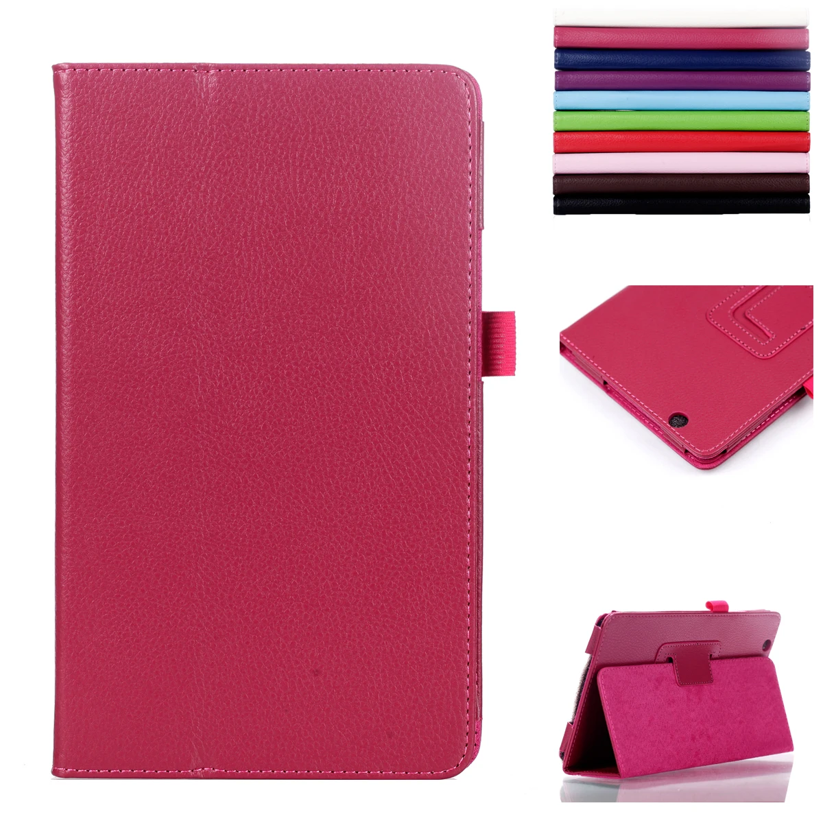 PU Leather Red Tablet Smart Case For Huawei MediaPad M3 8.4