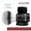 Synthetic Badger Shaving Brush with Black Holder Stand Anbbas 2IN1 Resin Handle Foam Brush Set for Men Close Wet Shave ► Photo 2/6