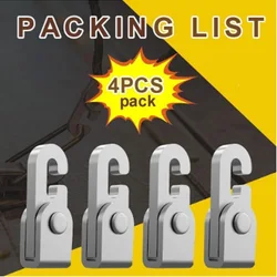 4 Pcs Automatic Lock Hook Self-Locking Free Knot Easy Tighten Rope Kit with 6M Rope Free from Hitting Knot Lock Hook Tools