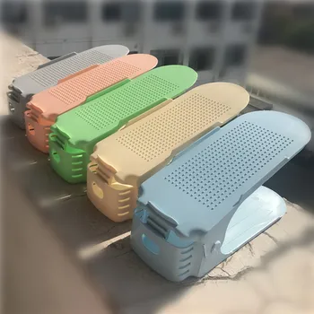 

5Pcs Adjustable Shoe Organizer Double Deck Shoe Rack Holder Space Saver Shoes Organizers Stand Shelf for Living Room Yoga Studio