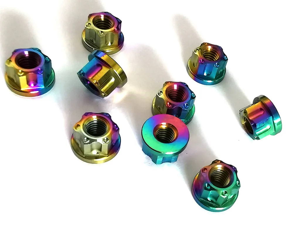 Jntitanti factory gr. 3. гайки колесные титановые м12х1. титановый гайки 20шт. титановые гайки м5.