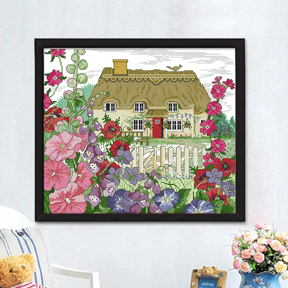 Joy Sunday Morning glory scenery 14CT 11CT Китайская вышивка крестиком наборы для рукоделия домашний декор DMC DIY Пейзаж Цветы Вышивка