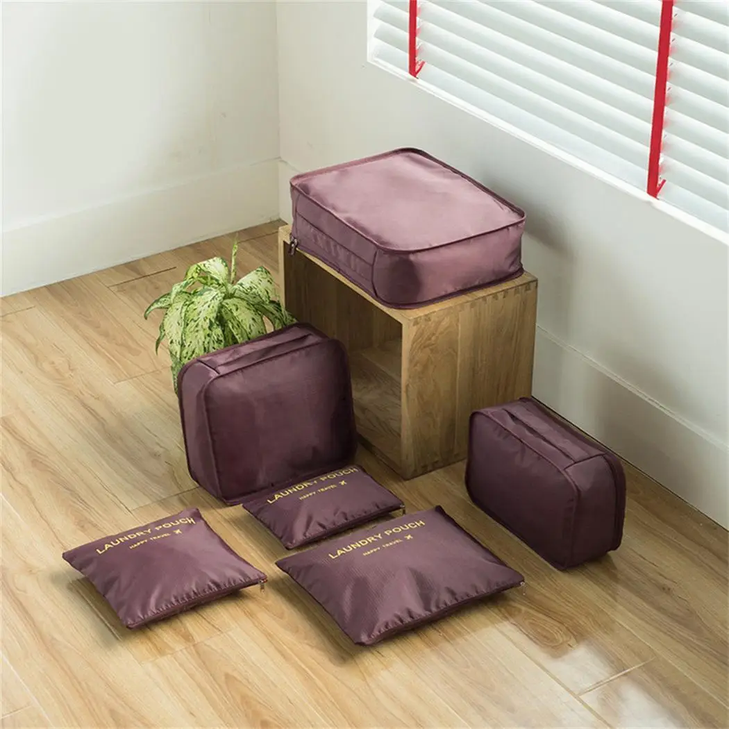 

Travel Storage Bags Set Clothing Luggage Packing Pouches Clothes of Bag(6Pcs) Tidy Organizer