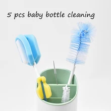 

Baby Silicone Bottle Cleaning Brush Cleaner Straw Nipple Feeder Goupillon Cepillos De Feeding Tube Nylon Glass Fles Borstels