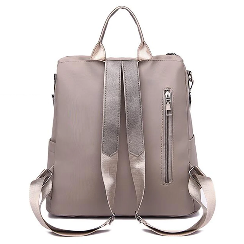 Повседневный нейлоновый рюкзак, Одноцветный Большой Вместительный рюкзак для женщин, женский простой рюкзак для путешествий, сумка через плечо, школьная сумка для девочек