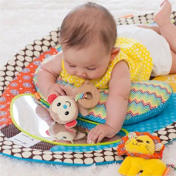 

Newborn Baby Soft Mat Round Cartoon Carpet Blanket Play Baby Game For Children Play Bed Carpet